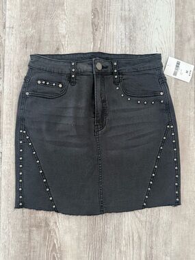Women’s Forever 21 Studded Black Denim Mini Skirt